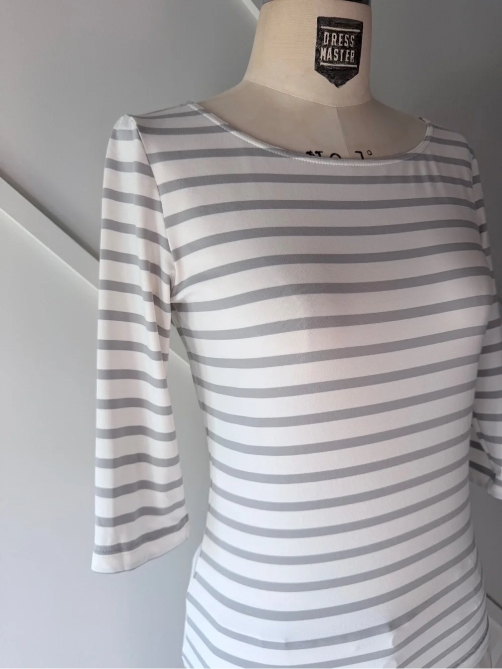 Saint James Breton Stripe Top NWT Size 4 White Grey French Sailor Shirt - Picture 6 of 13